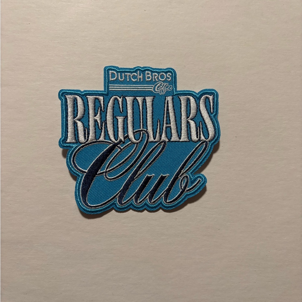 Dutch Bros Blue and White Regulars Club Patch